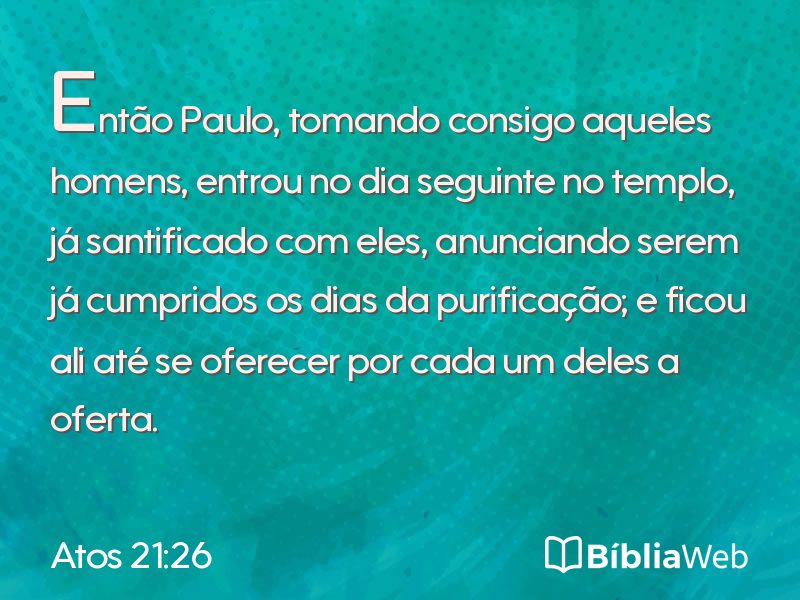 Atos 21:26 em imagem para compartilhar