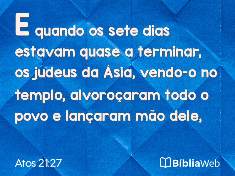 Atos 21:27 em imagem para compartilhar