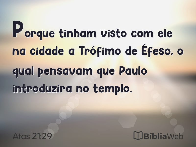 Atos 21:29 em imagem para compartilhar