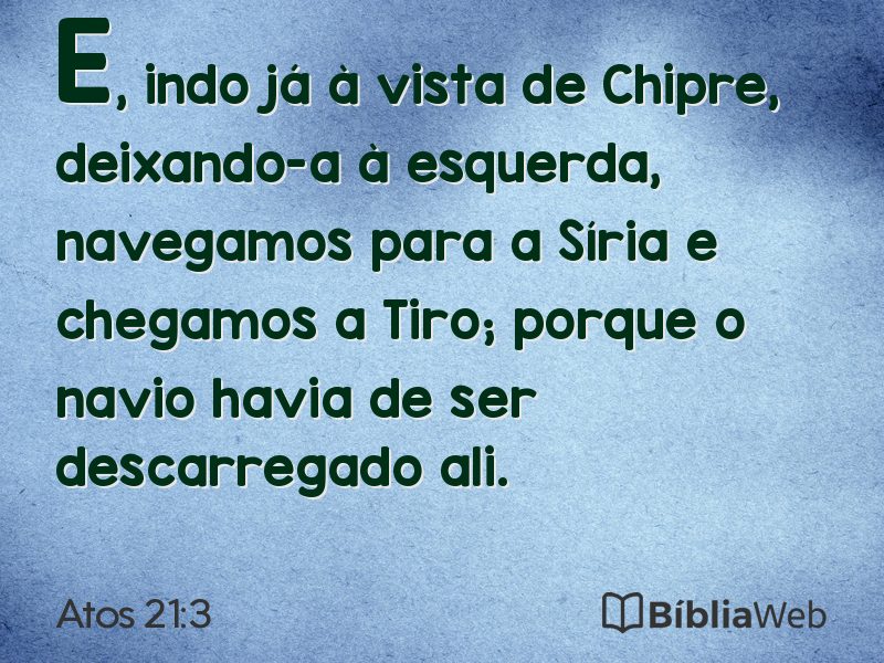 Atos 21:3 em imagem para compartilhar