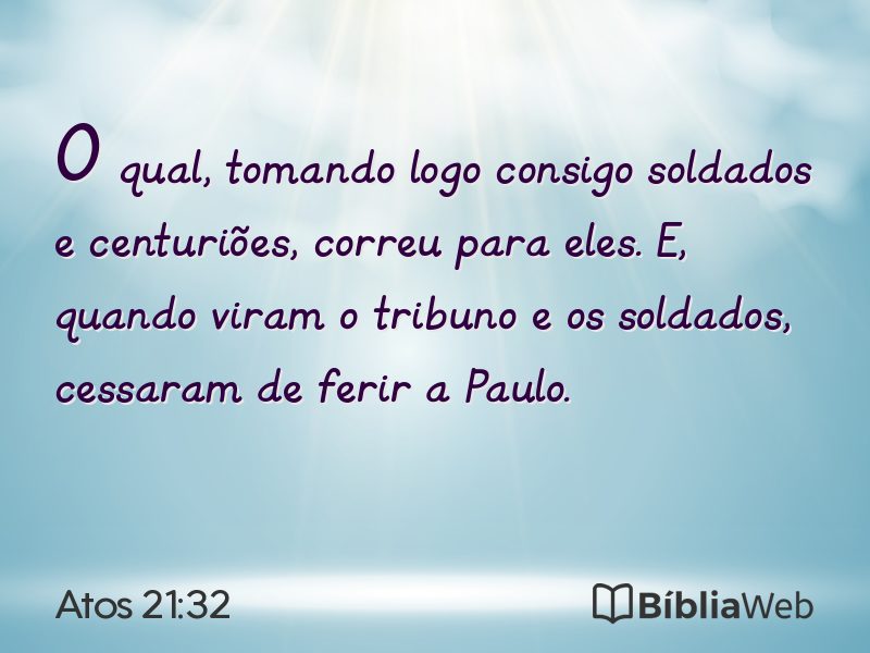 Atos 21:32 em imagem para compartilhar