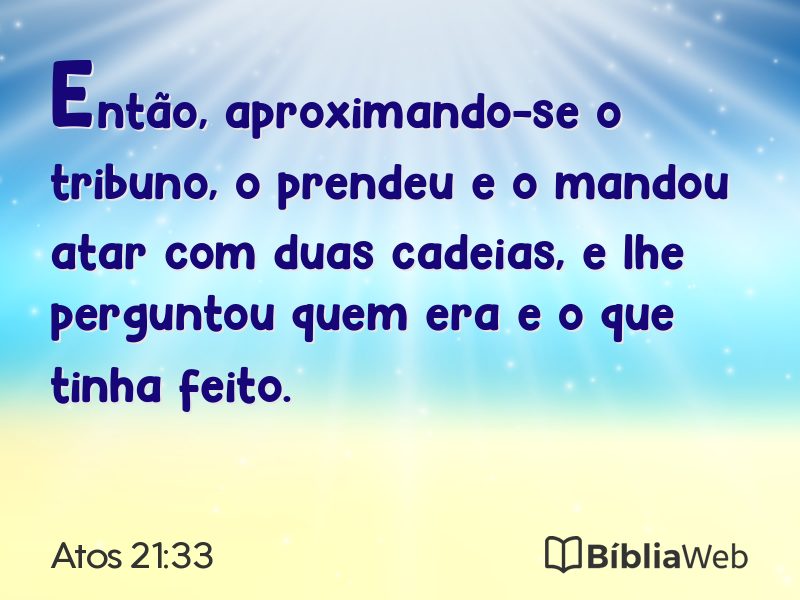 Atos 21:33 em imagem para compartilhar