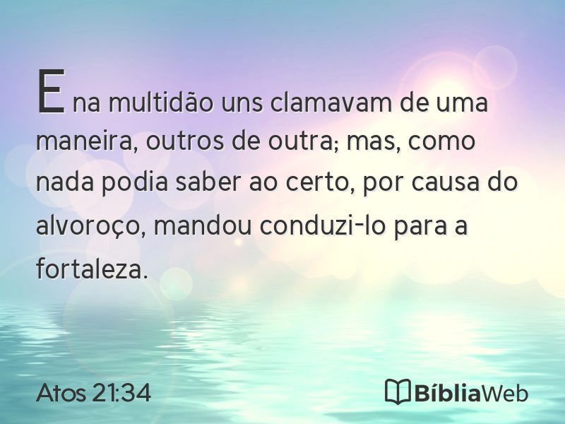 Atos 21:34 em imagem para compartilhar