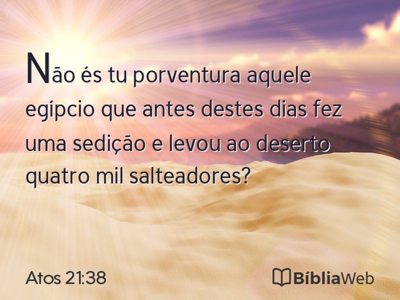 Atos 21:38 em imagem para compartilhar