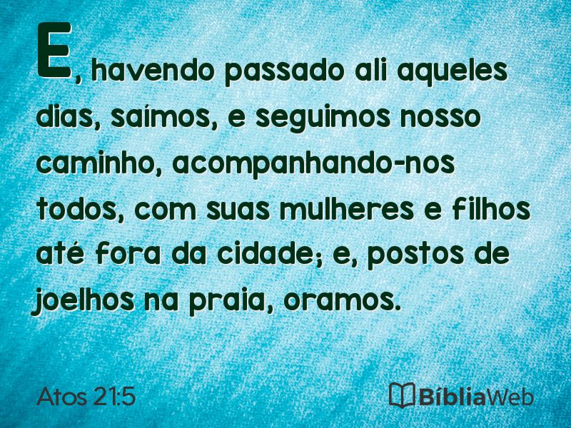 Atos 21:5 em imagem para compartilhar