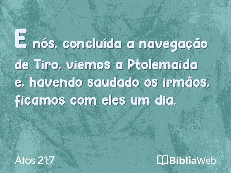 Atos 21:7 em imagem para compartilhar