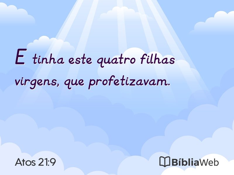 Atos 21:9 em imagem para compartilhar