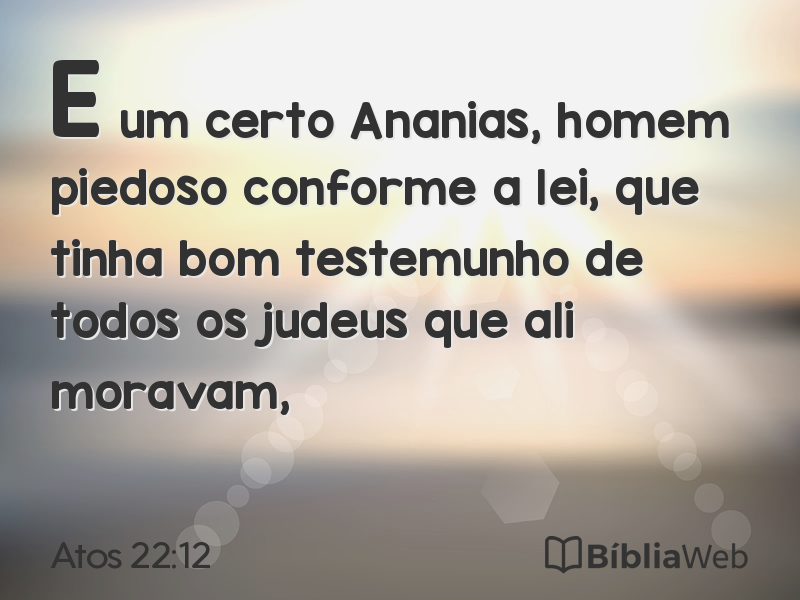 Atos 22:12 em imagem para compartilhar
