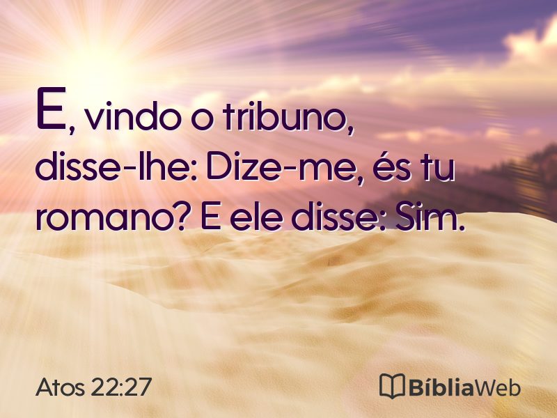 Atos 22:27 em imagem para compartilhar
