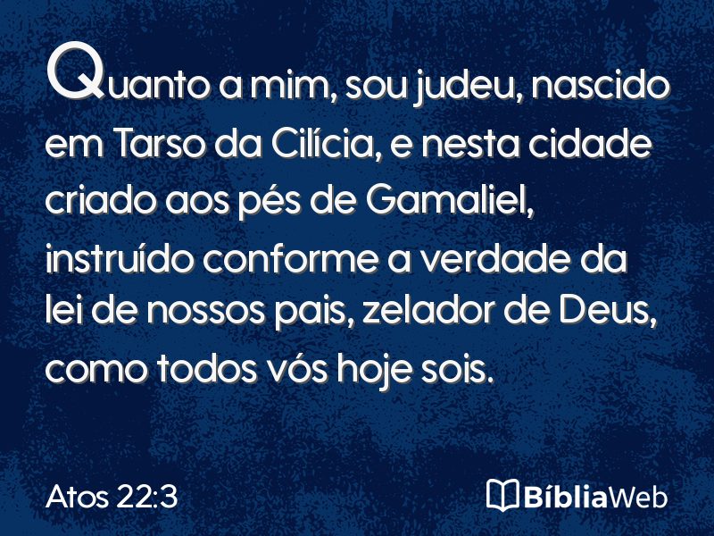 Atos 22:3 em imagem para compartilhar
