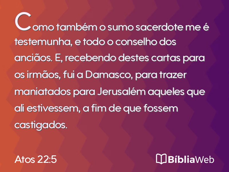 Atos 22:5 em imagem para compartilhar