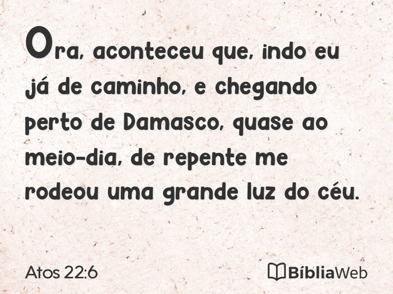 Atos 22:6 em imagem para compartilhar