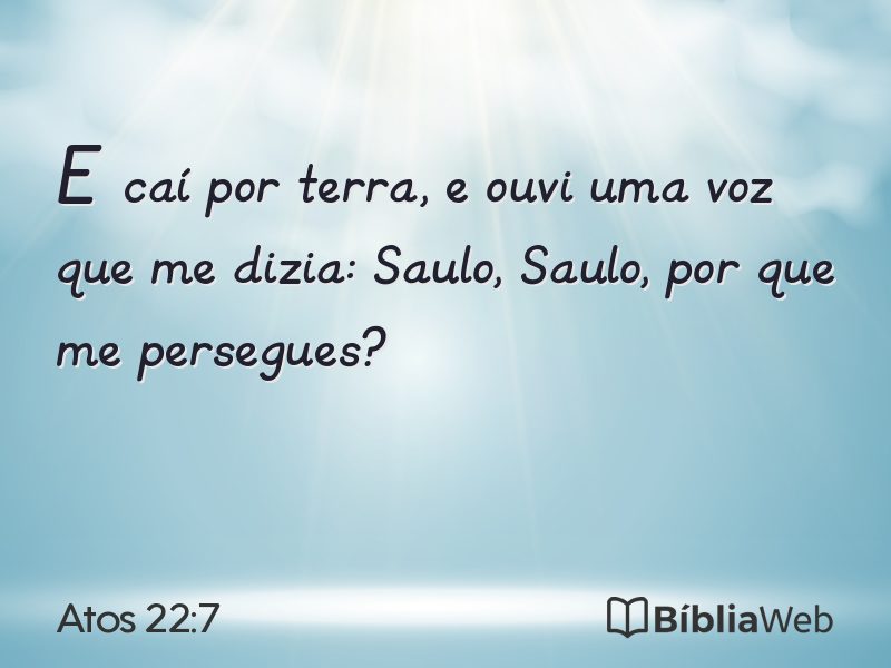 Atos 22:7 em imagem para compartilhar