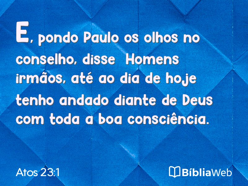 Atos 23:1 em imagem para compartilhar