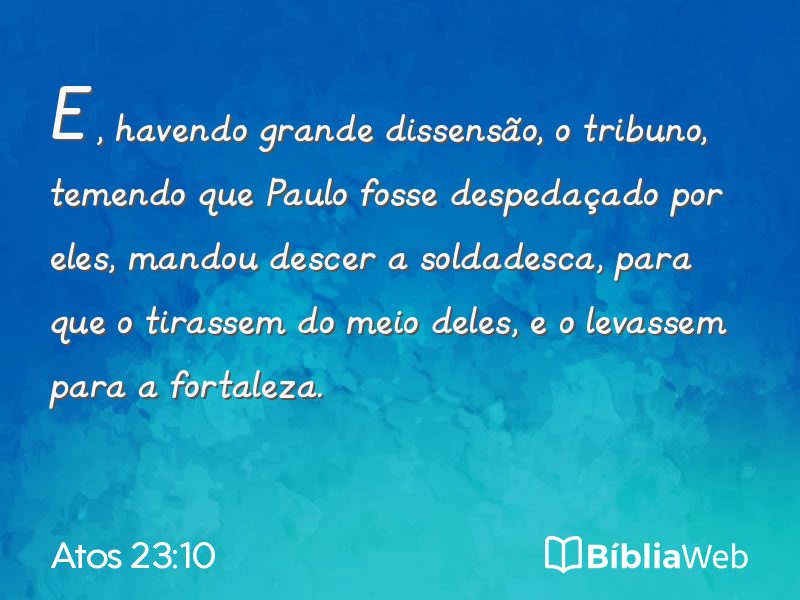 Atos 23:10 em imagem para compartilhar