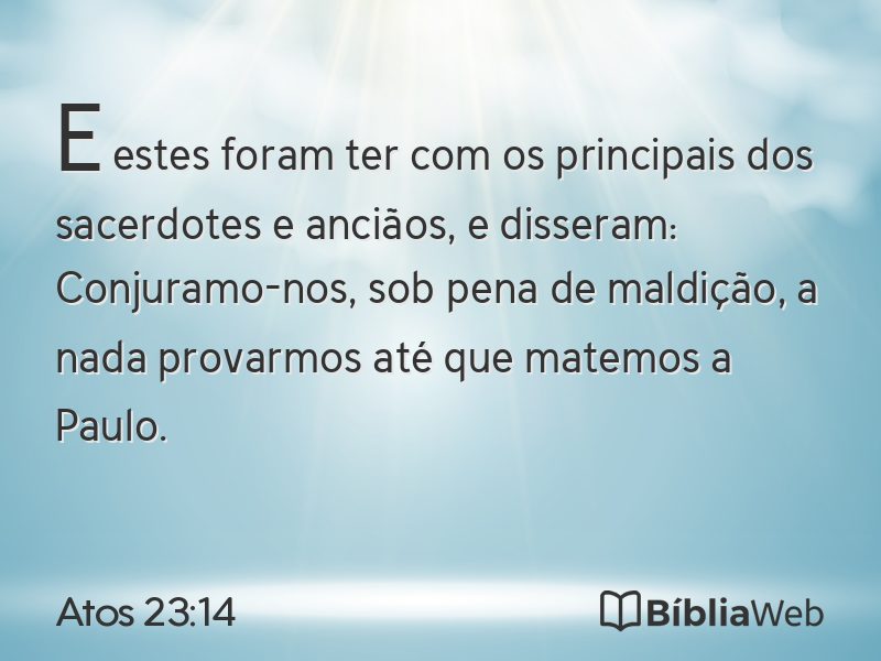 Atos 23:14 em imagem para compartilhar