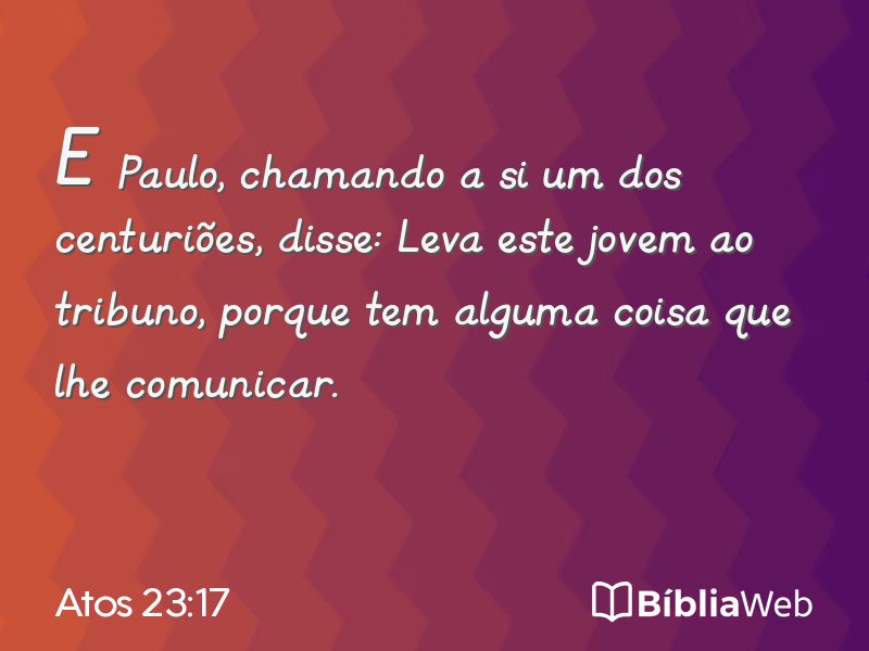 Atos 23:17 em imagem para compartilhar