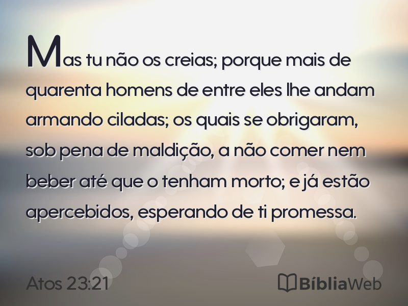 Atos 23:21 em imagem para compartilhar