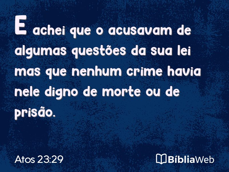 Atos 23:29 em imagem para compartilhar