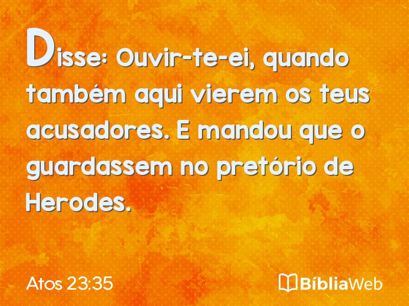 Atos 23:35 em imagem para compartilhar