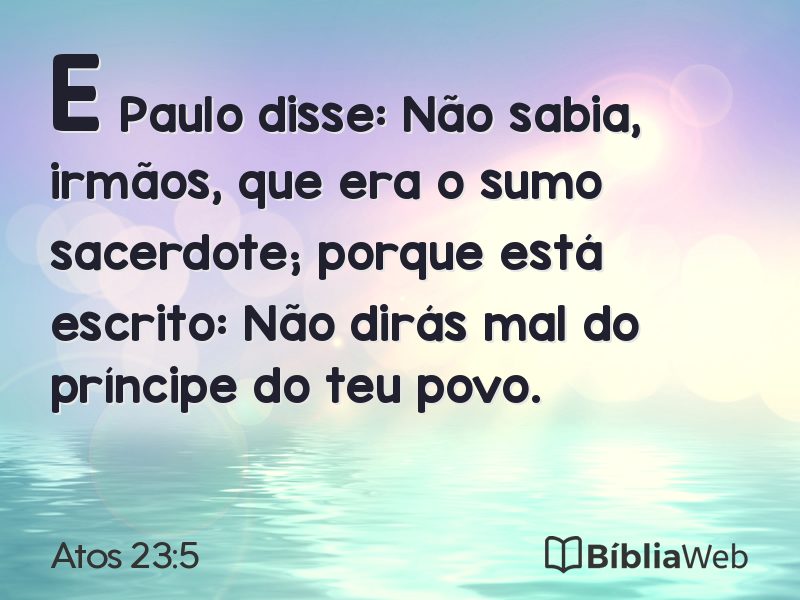 Atos 23:5 em imagem para compartilhar