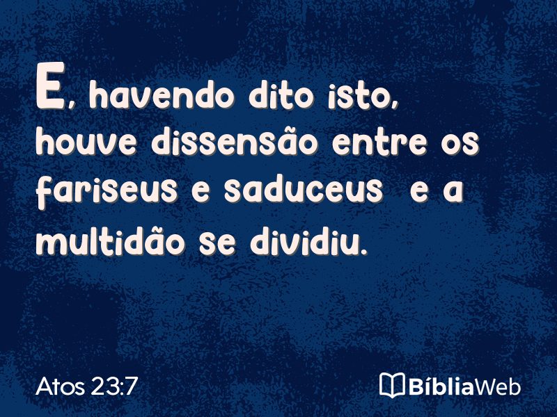 Atos 23:7 em imagem para compartilhar