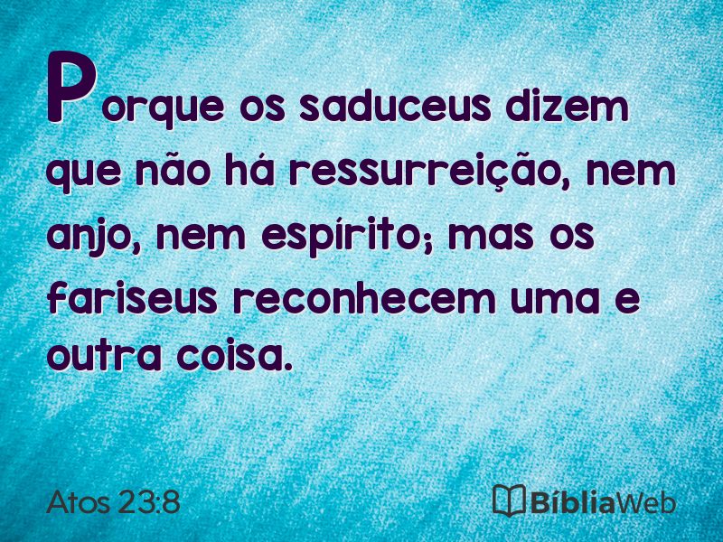 Atos 23:8 em imagem para compartilhar