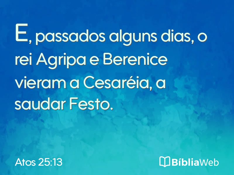 Atos 25:13 em imagem para compartilhar