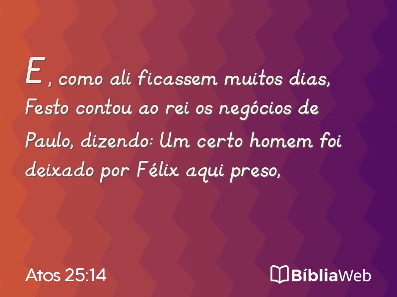 Atos 25:14 em imagem para compartilhar