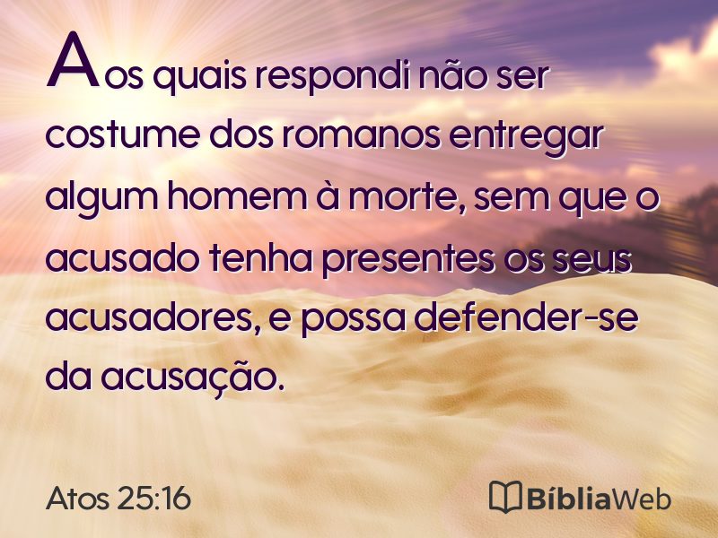 Atos 25:16 em imagem para compartilhar