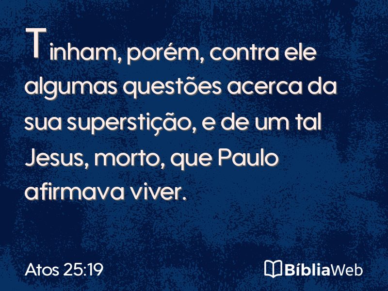 Atos 25:19 em imagem para compartilhar