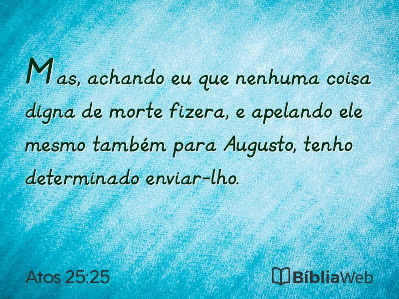 Atos 25:25 em imagem para compartilhar