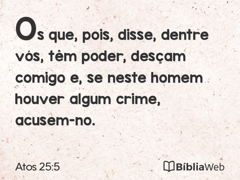 Atos 25:5 em imagem para compartilhar