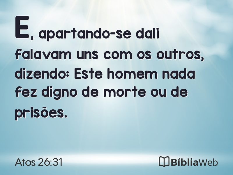 Atos 26:31 em imagem para compartilhar