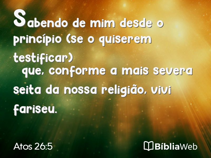 Atos 26:5 em imagem para compartilhar