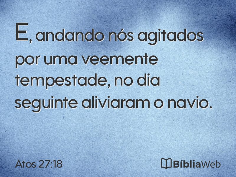 Atos 27:18 em imagem para compartilhar