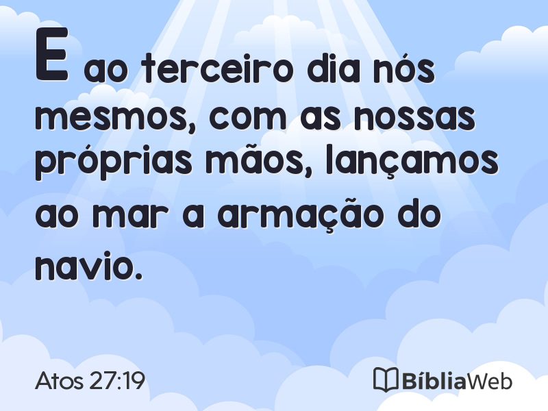 Atos 27:19 em imagem para compartilhar
