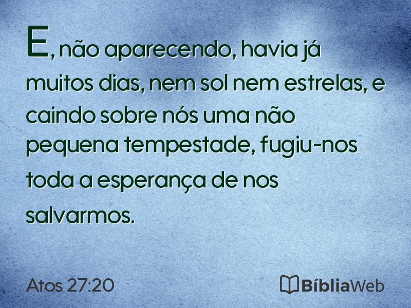 Atos 27:20 em imagem para compartilhar