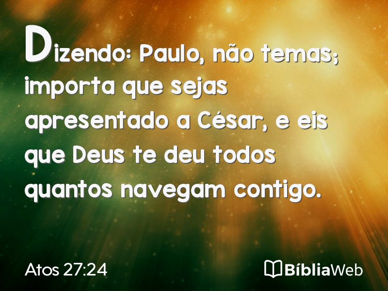 Atos 27:24 em imagem para compartilhar