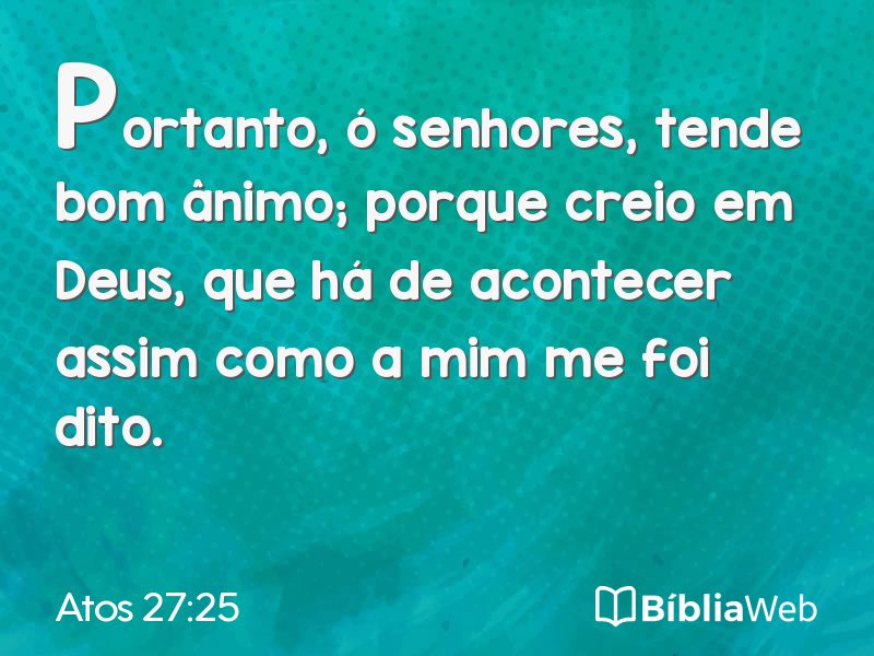Atos 27:25 em imagem para compartilhar