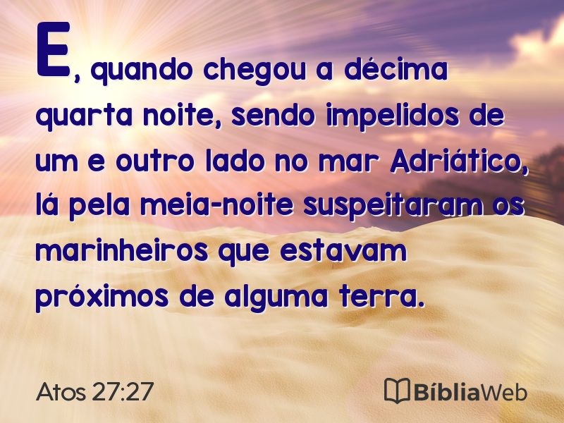 Atos 27:27 em imagem para compartilhar