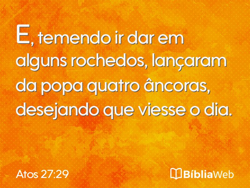 Atos 27:29 em imagem para compartilhar
