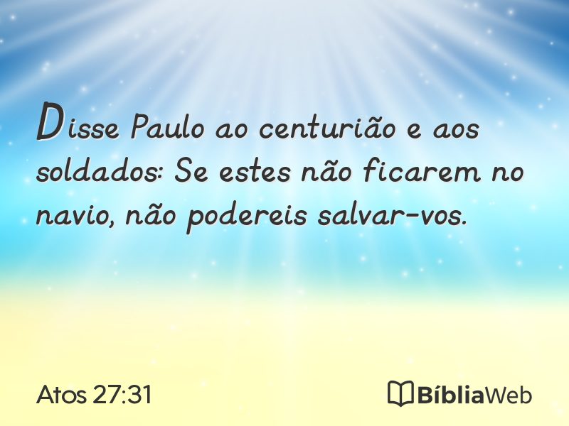 Atos 27:31 em imagem para compartilhar