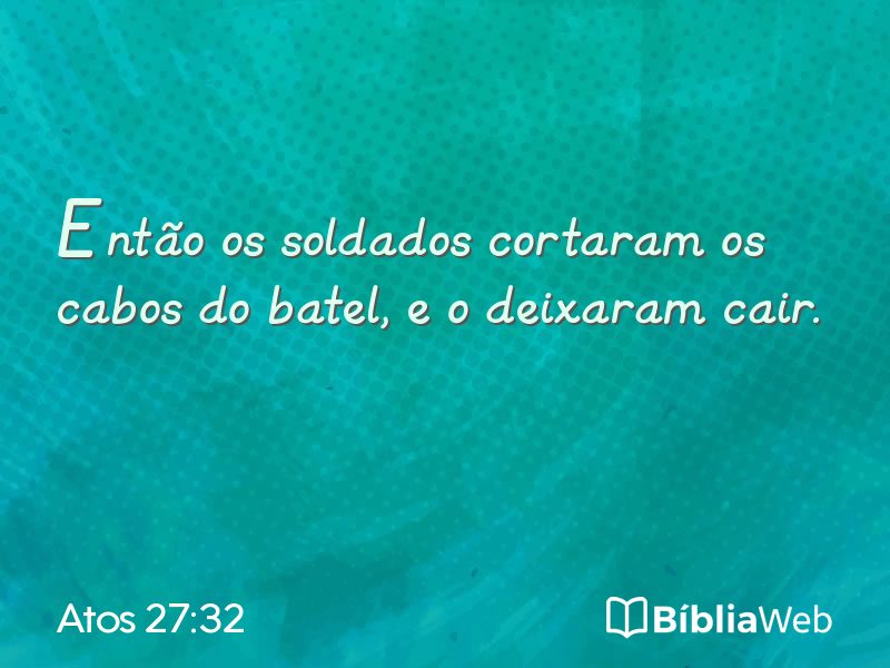 Atos 27:32 em imagem para compartilhar