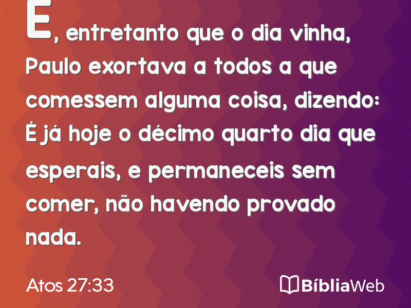 Atos 27:33 em imagem para compartilhar