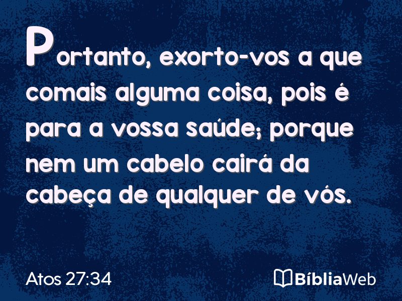 Atos 27:34 em imagem para compartilhar
