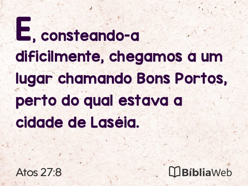Atos 27:8 em imagem para compartilhar