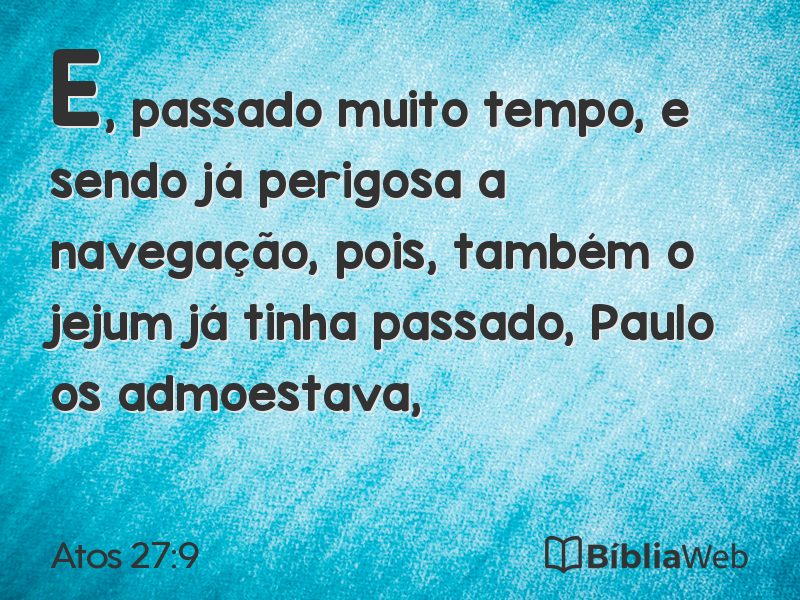 Atos 27:9 em imagem para compartilhar
