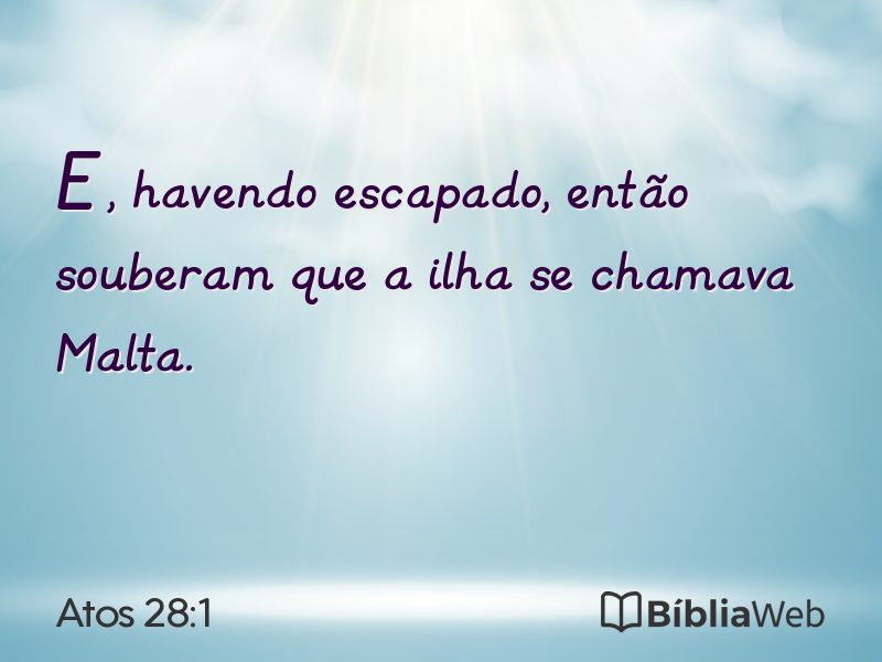 Atos 28:1 em imagem para compartilhar