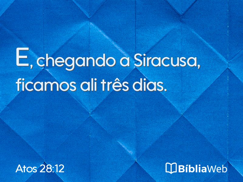 Atos 28:12 em imagem para compartilhar